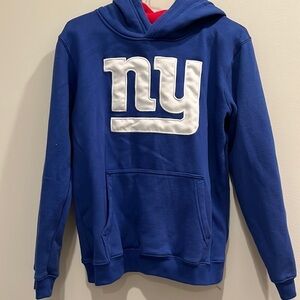 New York Giants hooded / hoodie sweatshirt.  Youth size large.  NFL